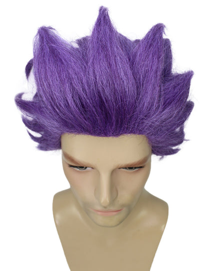 ハロウィンパーティ プレミアムメンズ H-5514 パープル 僕のヒーローアカデミア 心操人使ウィッグ 合成繊維の髪