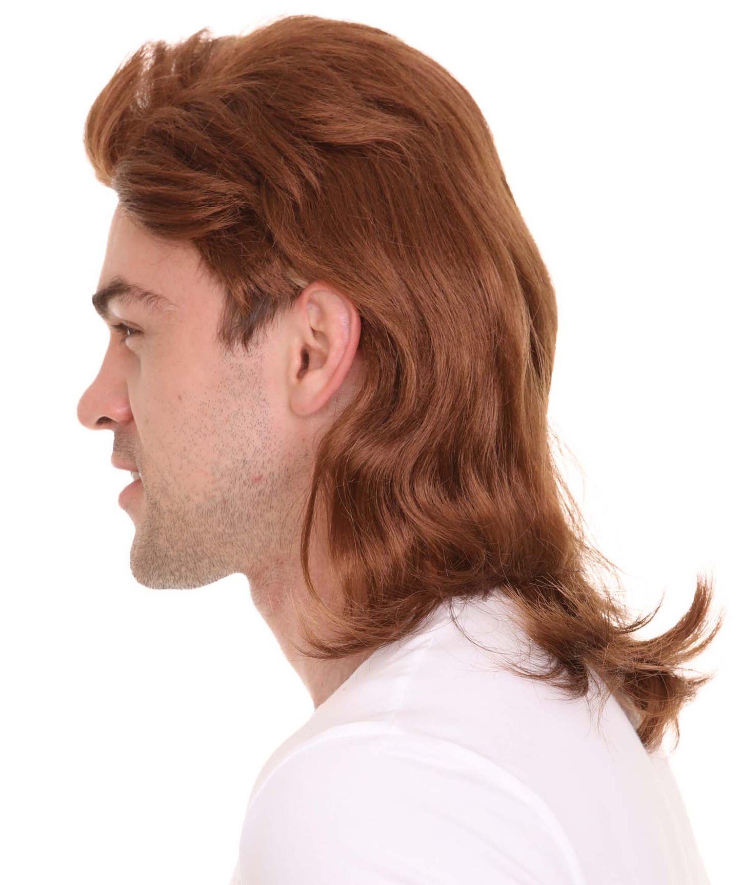 Wigs2you ハロウィンパーティープレミアム H-2143 80年代ブラウンマレットウィッグ あなたのためにカスタマイズ 男性の髪の部分の調整プロセス