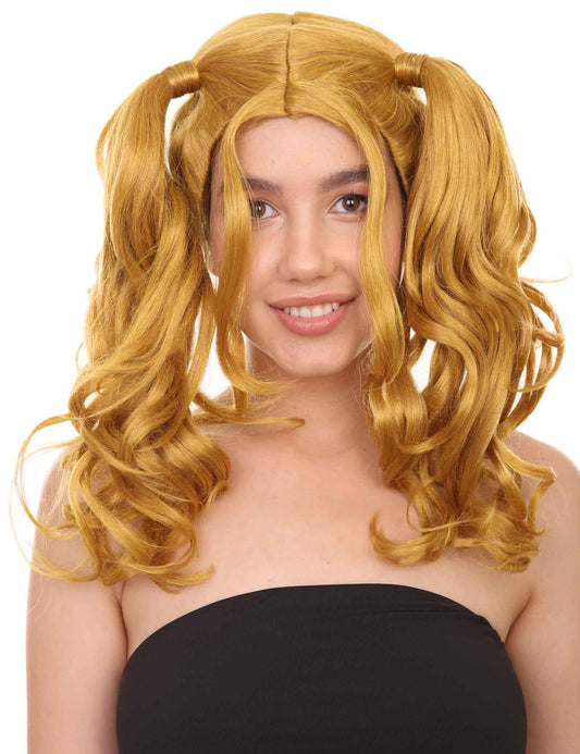 Wigs2you ハロウィンパーティー プレミアム レディース H-765 ドリー ピグテール ウィッグ ゴールドカラー