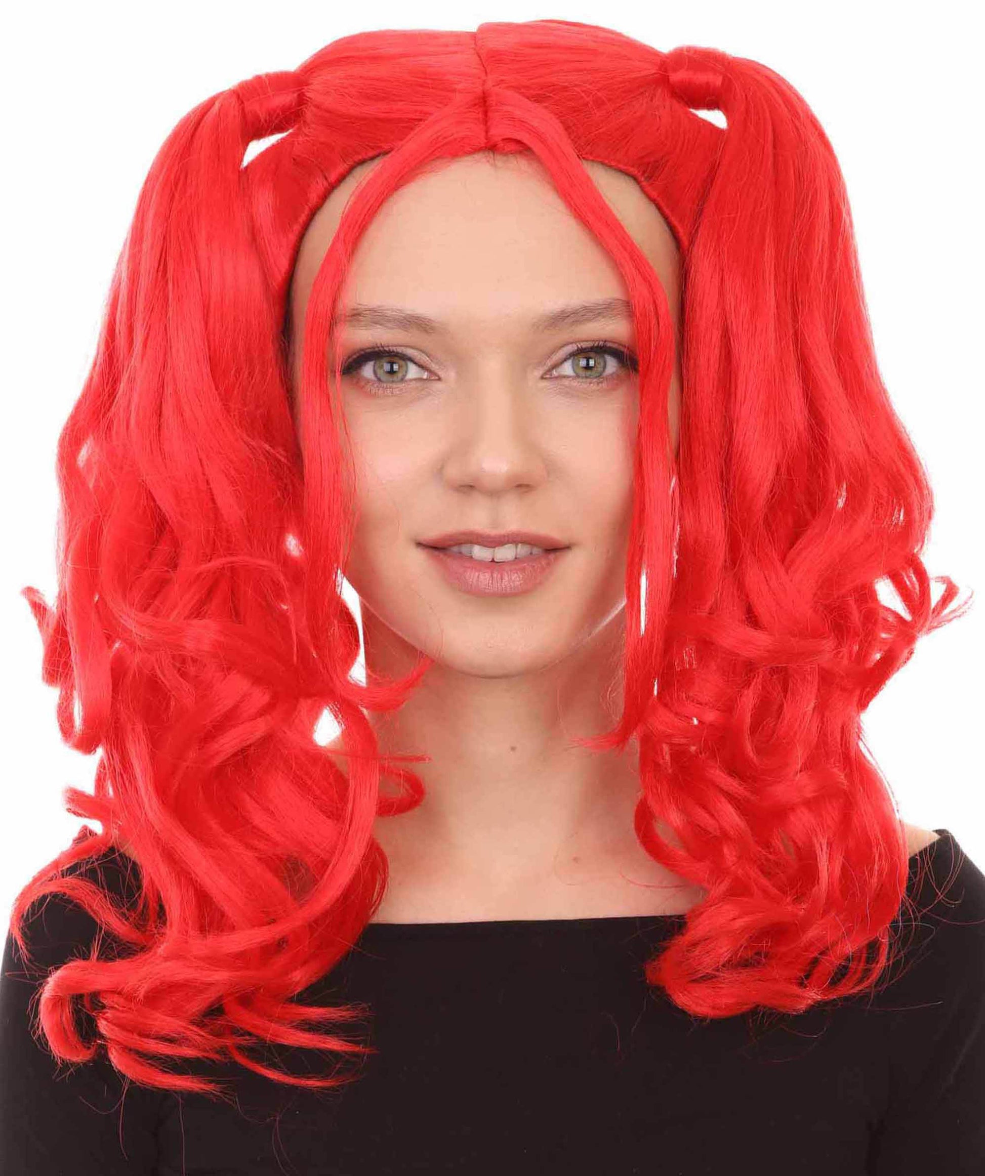 Wigs2you ハロウィンパーティープレミアム レディース H-731 ドリーピグテールウィッグ レッドカラー