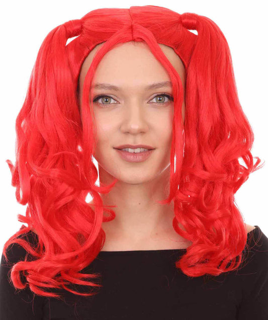 Wigs2you ハロウィンパーティープレミアム レディース H-731 ドリーピグテールウィッグ レッドカラー