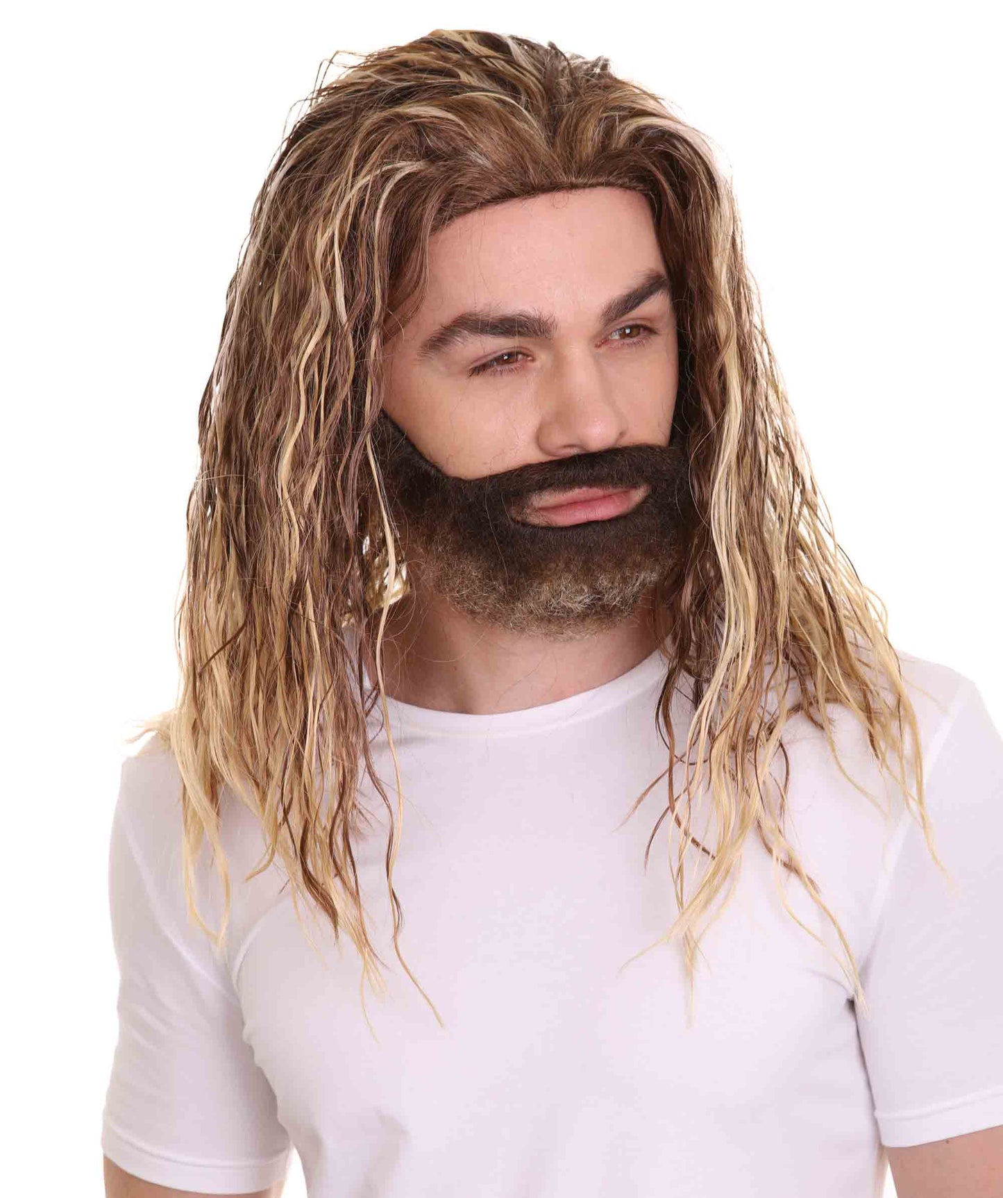 ハロウィンパーティー プレミアム 男性用 H-2398 コスプレ ウィッグ ジャスティスリーグ アクアマン ウィッグ および ビアード セット
