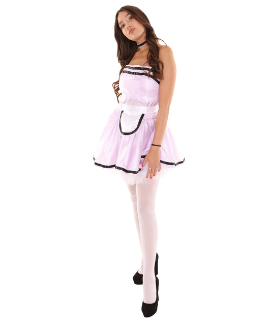 女性用 JCO-344_13 フレンチメイド制服コスプレ ライトパープルコスチューム