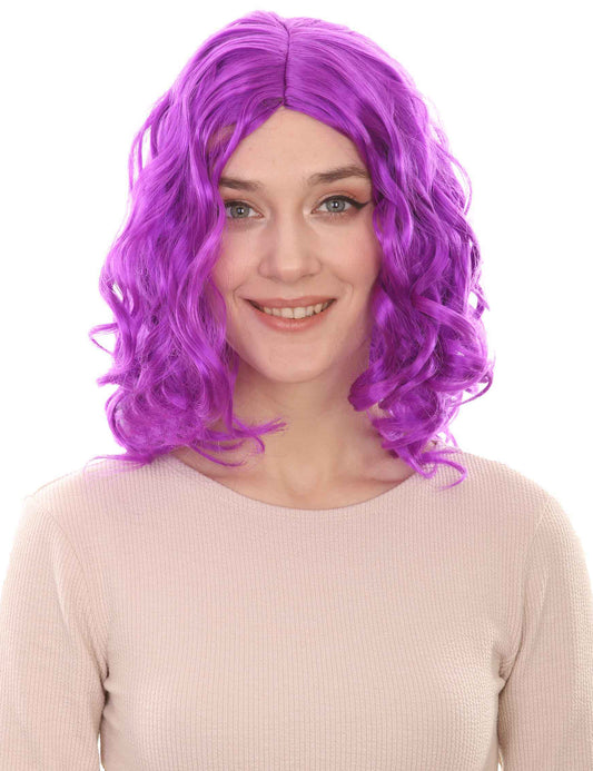 Wigs2you ハロウィン パーティー プレミアム レディース H-1407 着けやすい 快適なフィット感 カリフォルニア ガール ネオン パープル カール ウィッグ