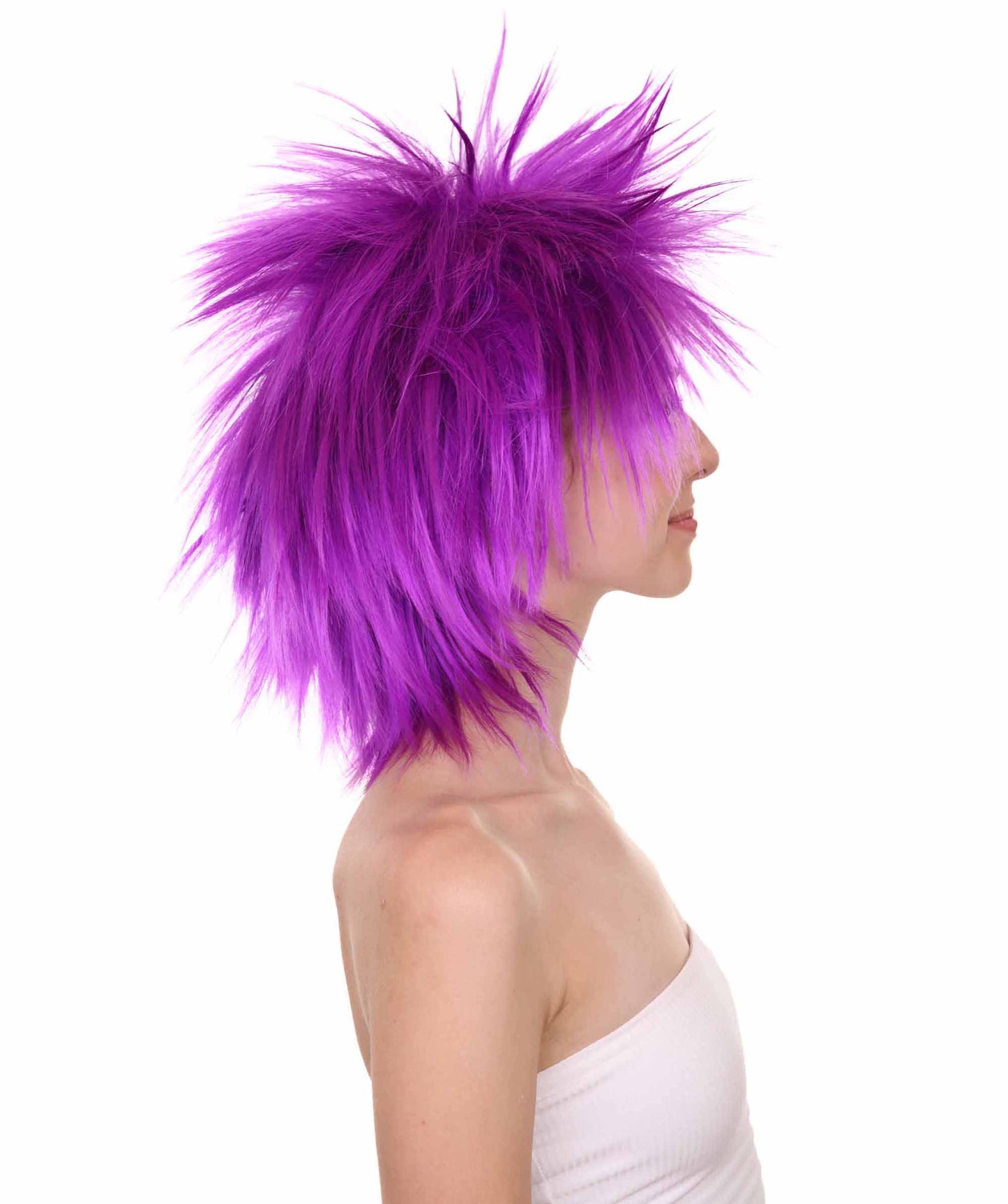 Wigs2you ハロウィンパーティープレミアムレディース H-1695 着け心地が良い とても快適 ファンキーパンク ネオンパープルウィッグ