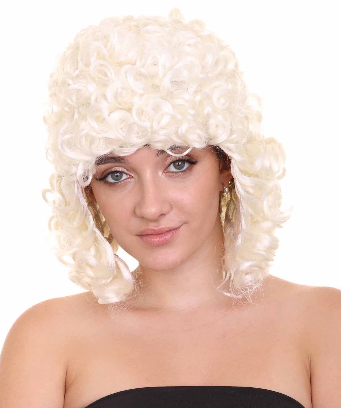 レディース A Series of Unfortunate Events Justice Strauss Judge H-3841 ホワイト TV/映画ウィッグ