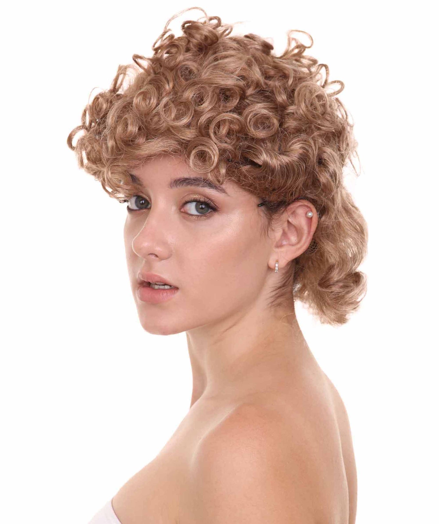 レディース A Series of Unfortunate Events Justice Strauss H-3840 TV/映画ウィッグ プレミアム 通気性の良い キャップレスキャップ