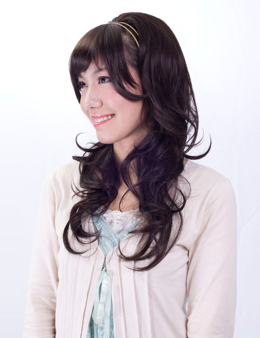 ハーフウィッグ レトロで可愛いボブスタイル♪大きいコームでしっかり固定！耐熱です♪ W-819