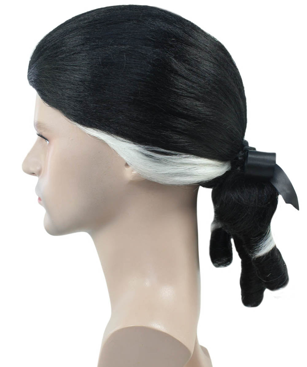 メンズスタイルロックスターブラックウィッグ H-4294 プレミアム通気性キャップレスキャップ
