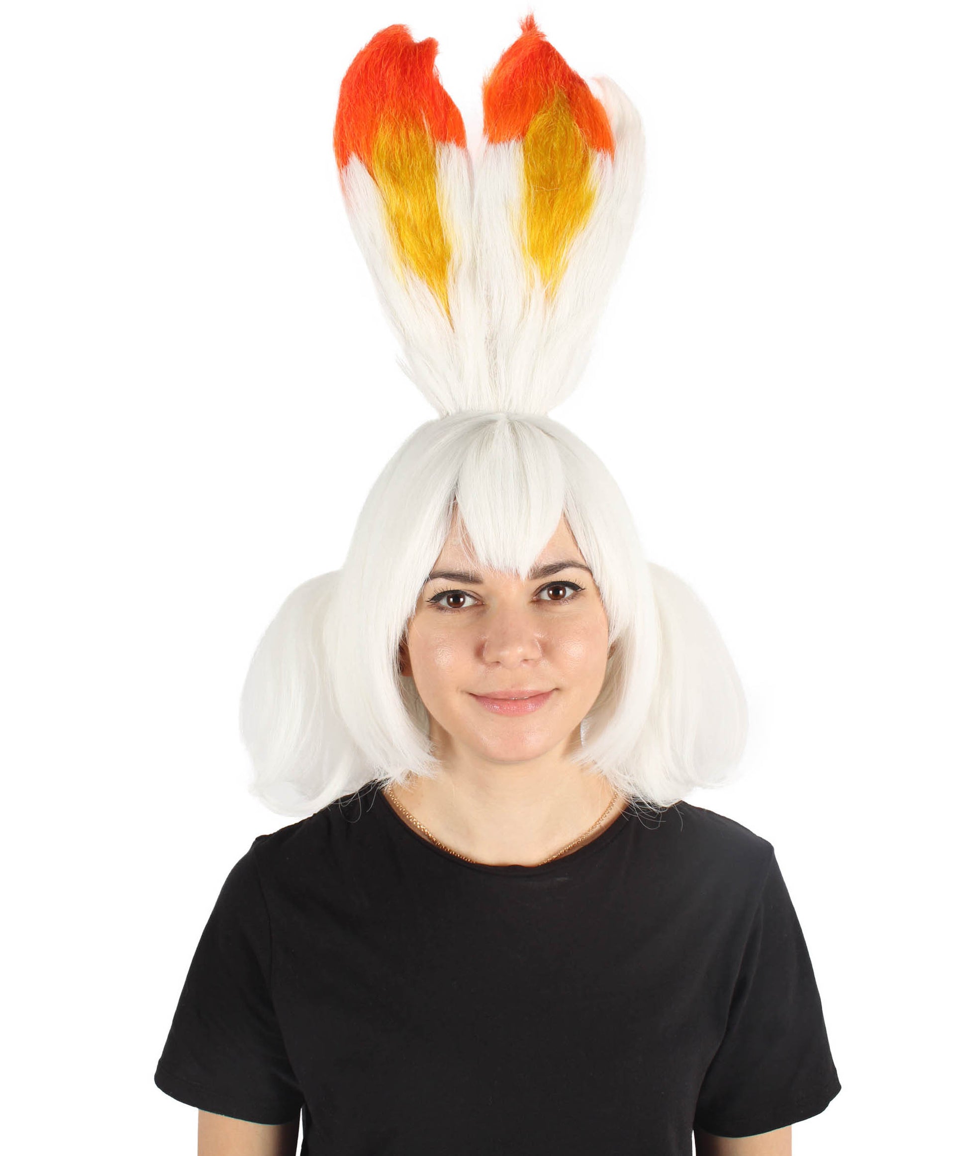 Wigs2you H-6916 女性用 架空の生き物キャッチャー アニメ風 炎のウサギウィッグ 難燃性合成繊維