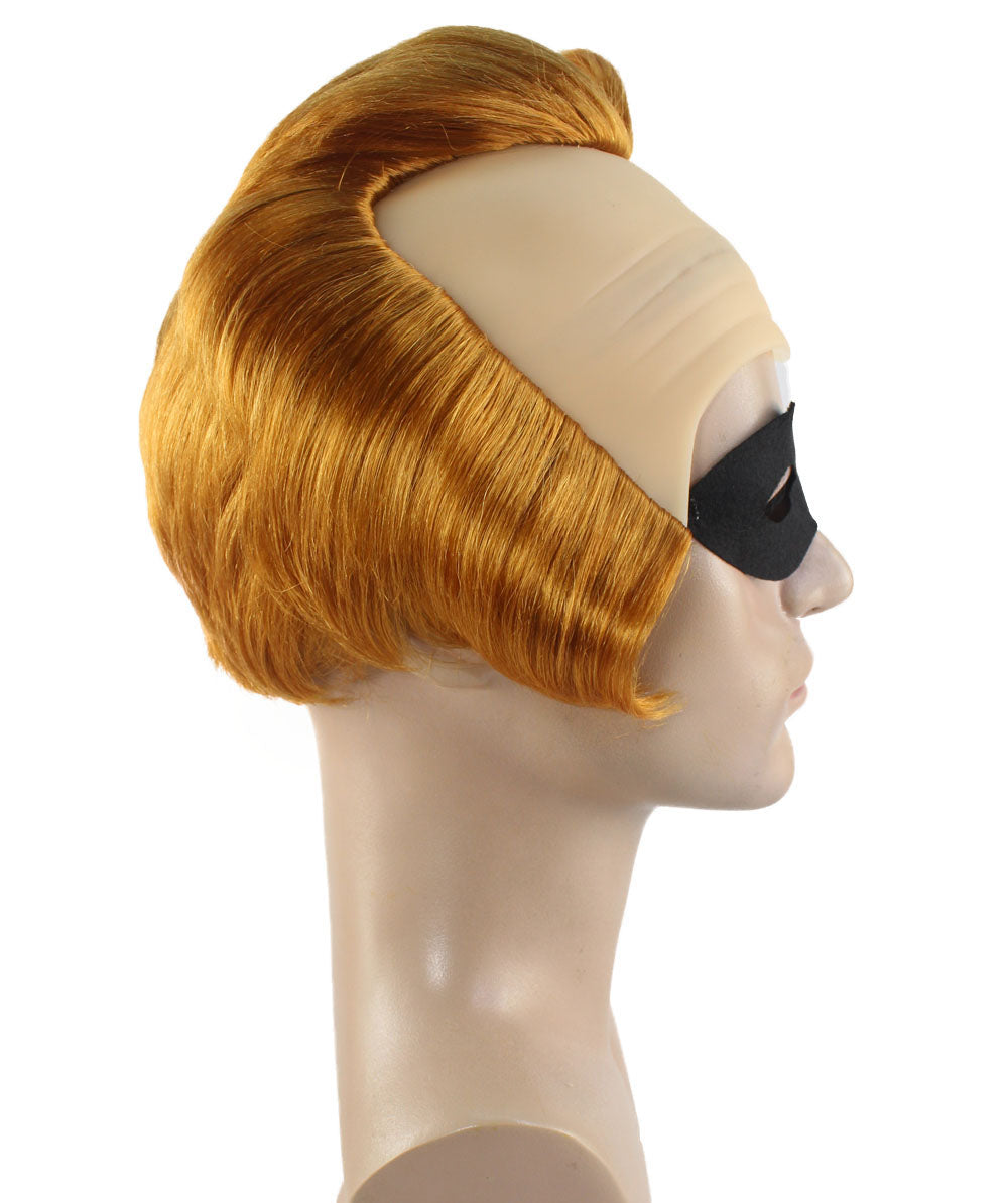 ハロウィンパーティ プレミアム 男性用 H-4407 「インクレディブル・ファミリー2」Mr.インクレディブルゴールデンブラウンウィッグとマスクセット