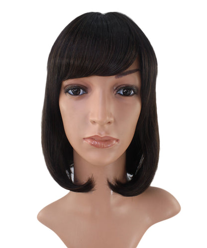 耐熱商品 | ミディアムウィッグ | 手触りのいいストレート+毛先の内巻きでキュートに | ウィッグネット付き W-546