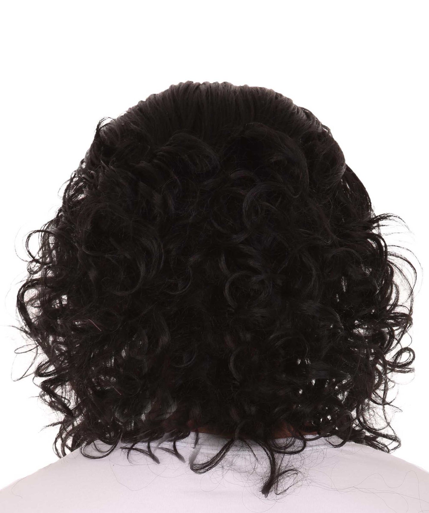 Wigs2you ハロウィンパーティープレミアム H-2147 ゲーム・オブ・スローンズ ジョンブラックカーリーウィッグ あなたのためにカスタマイズ 男性の髪の部分の調整プロセス
