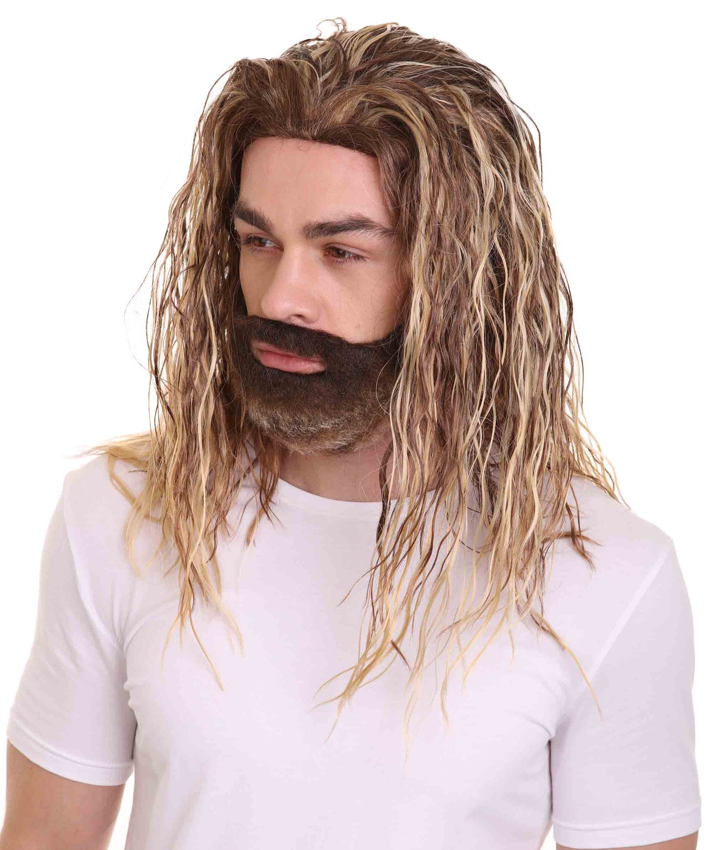 ハロウィンパーティー プレミアム 男性用 H-2398 コスプレ ウィッグ ジャスティスリーグ アクアマン ウィッグ および ビアード セット