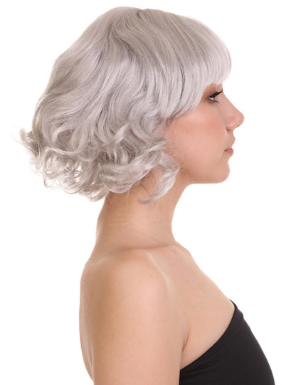 Wigs2you ハロウィン パーティー プレミアム レディース H-1361 着けやすい 快適なフィット感 カーニバル グレー ウェーブのかかったウィッグ