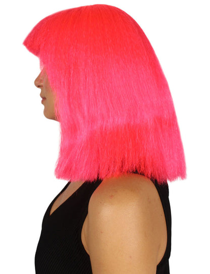 Wigs2you ハロウィンパーティープレミアムレディース H-1527 美しいルックを手に入れよう！ポップスターネオンピンクウィッグ