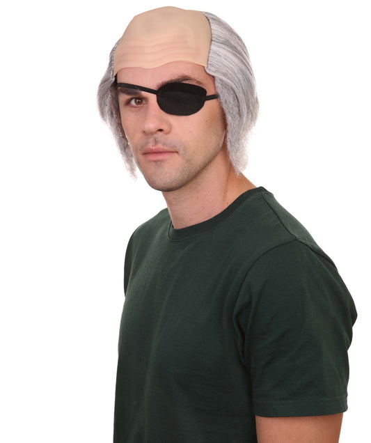 男性用「終わりでない不幸なできごと」オラフ伯爵アイパッチ付き H-4361 コスプレハロウィンウィッグ 耐炎合成繊維