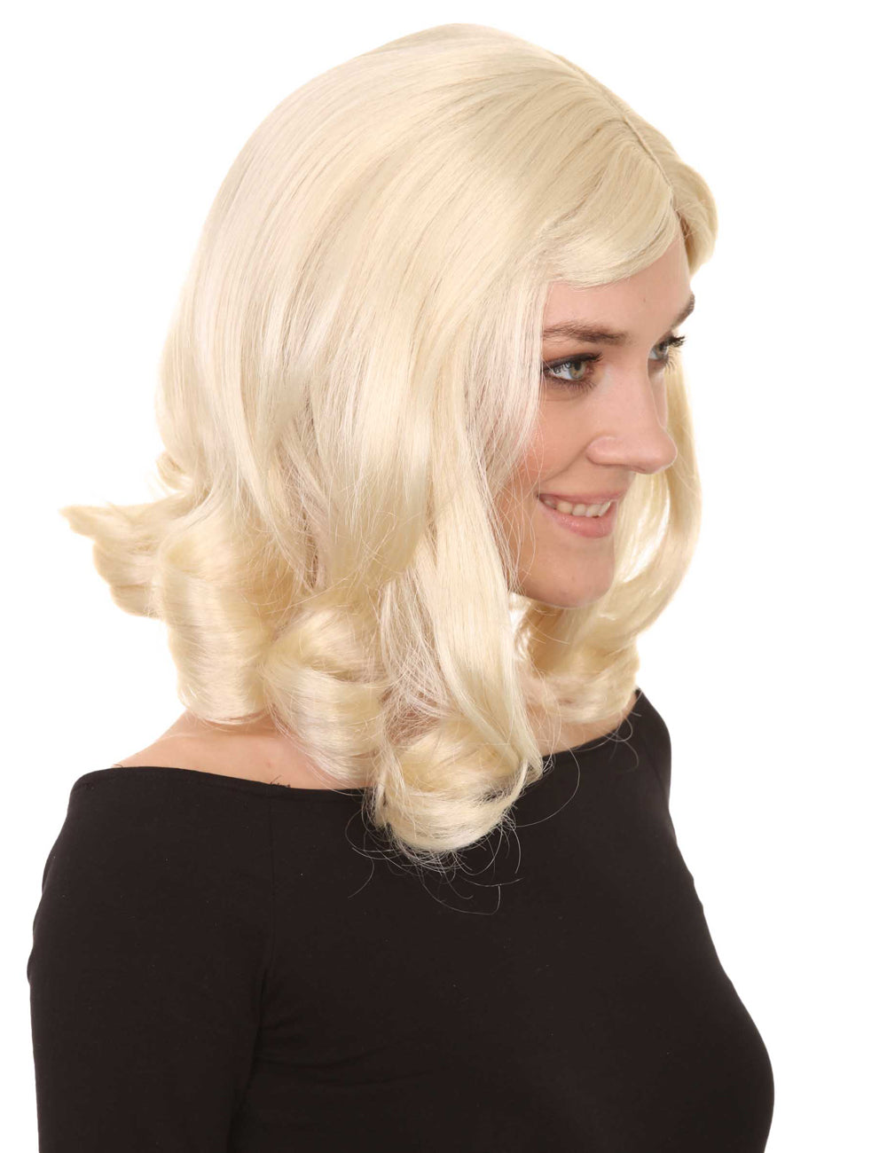 女性用ページボーイ 大人用ウィッグ | コスプレハロウィンウィッグ | プレミアム通気性キャップレスキャップ H-357