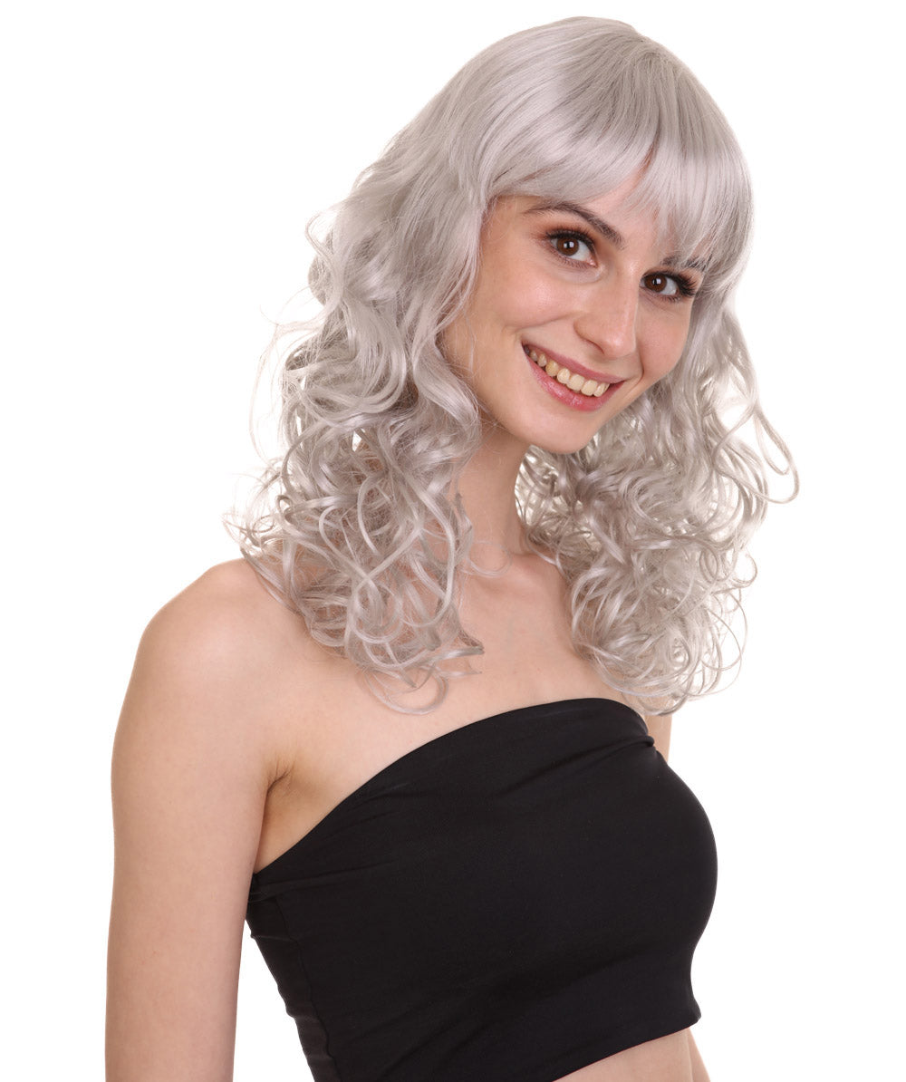 Wigs2you ハロウィンパーティー プレミアム レディース H-1015 着用しやすい ベラウィッグ グレー色