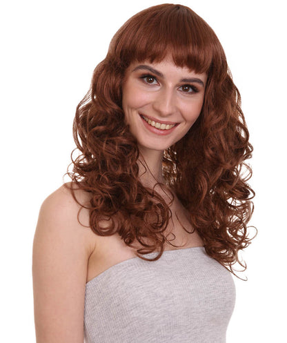 Wigs2you ハロウィンパーティープレミアム レディース H-1024 着用しやすい ベラウィッグ オーバーンブラウン色