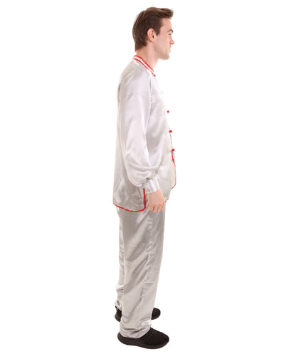 大人用メンズ JCO-269_16 中国の伝統的なカンフー シルバーサテン 制服 コスプレ衣装