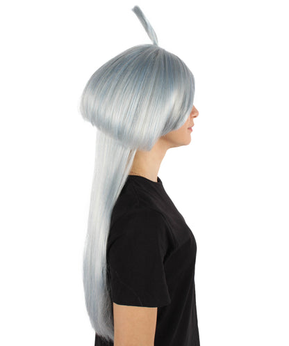 Wigs2you H-6913 大人女性用アニメ「マーキュリー デュエタゴニスト」ロングシルバーウィッグ｜ハロウィンに最適｜難燃性合成繊維