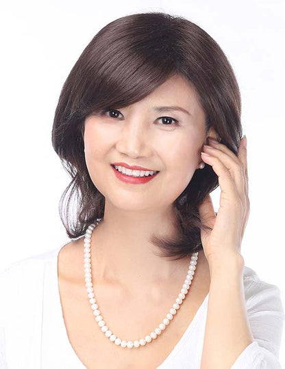 Mrs Styles 中長さ HHB-062 ストレート ヒューマンヘアブレンド パーフェクション ボリュームとカバレッジのため