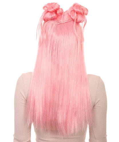 Wigs2you ハロウィン パーティー プレミアム レディース H-1199 快適なフィット感のピーチ アジアン プリンセス ウィッグ