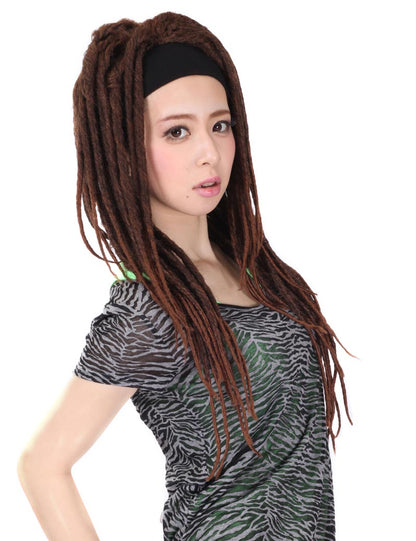 ファンキーパンキー☆B系ダンス愛用者向けロングドレッドスタイルです！☆バンドで装着簡単！ W-821