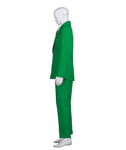 男性用 JCP-002_1 70'sロックスター スーツ コスチューム ディッキーとタイ付き プレミアム グリーン ハロウィンコスチューム