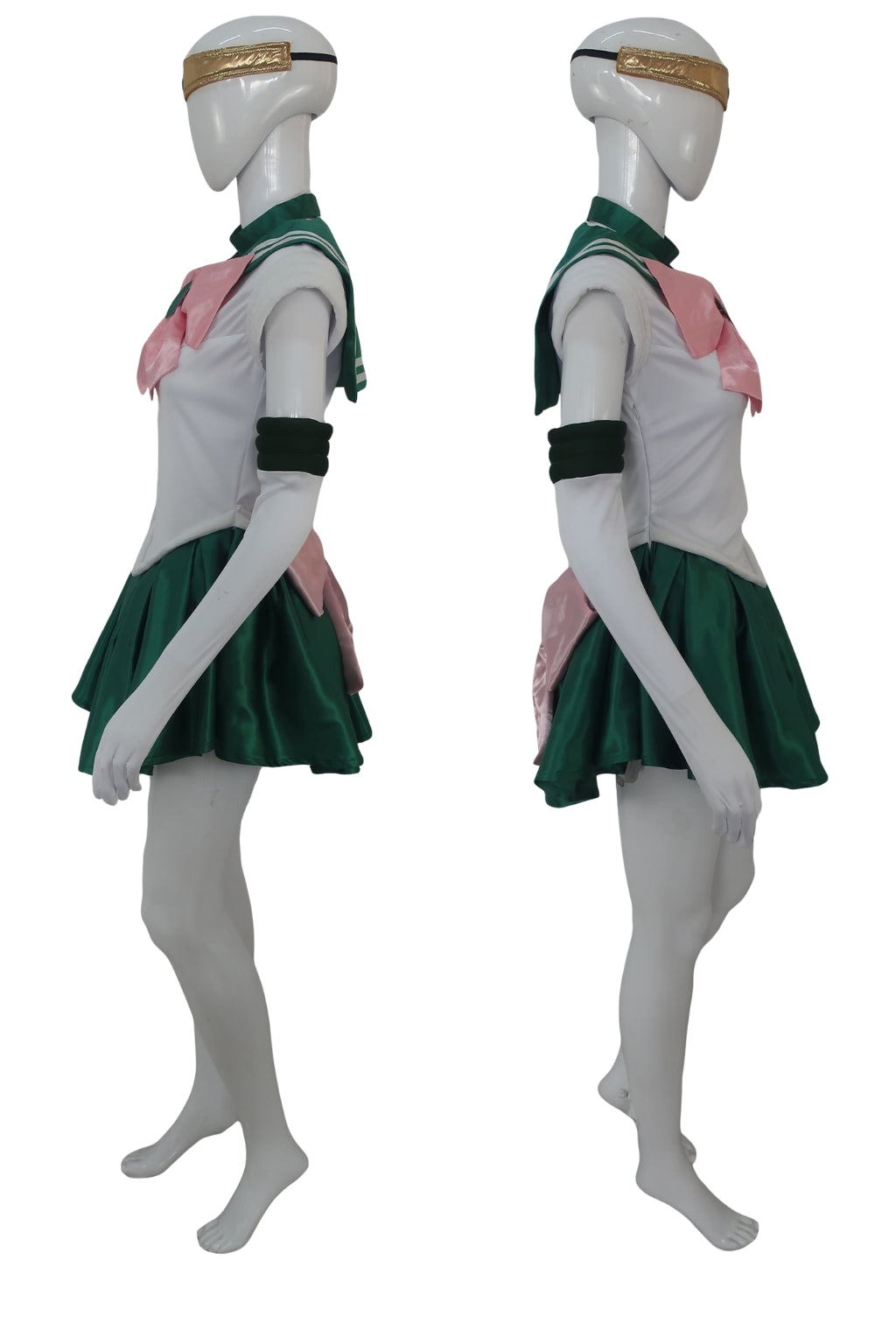 大人の女性用 JCA-048 セーラームーン（ジュピター） ダークグリーン ピンク ホワイト コスプレ衣装
