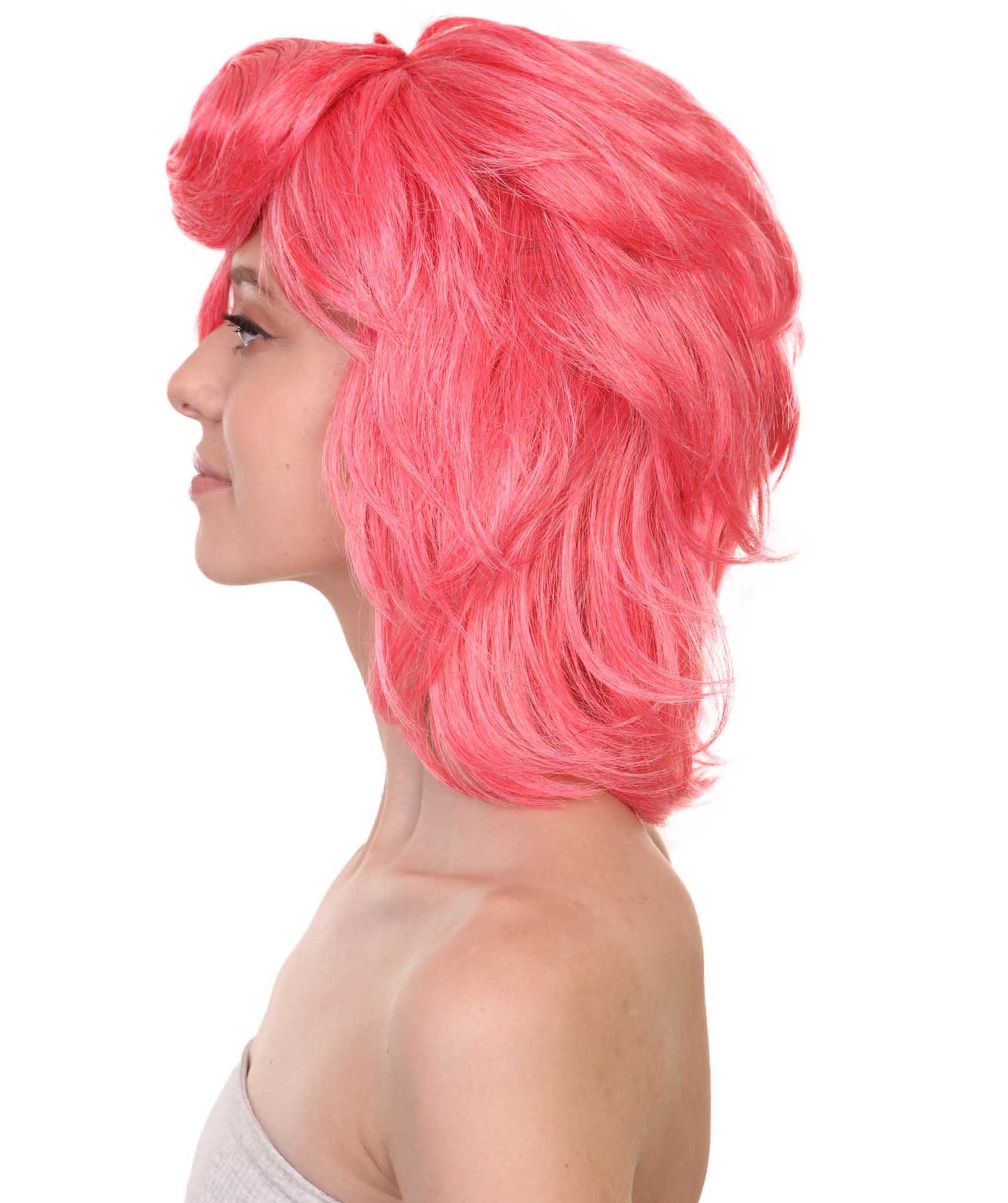ハロウィンパーティープレミアムレディ H-5439 ミディアムレングス ボスの娘ウナウィッグ ピンク