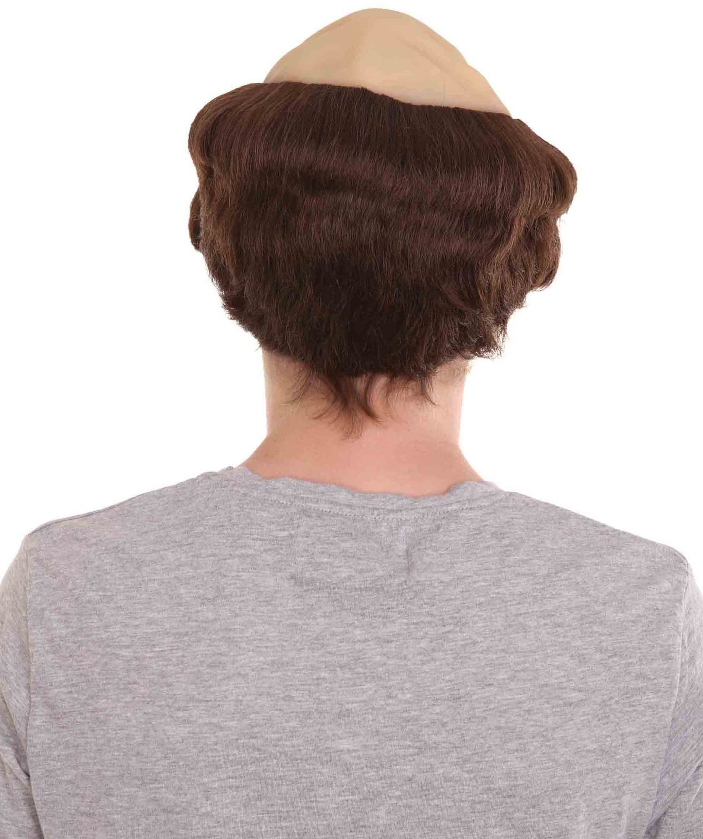 ハロウィンパーティー プレミアム 男性用 H-2356 ブラウン はげウィッグ