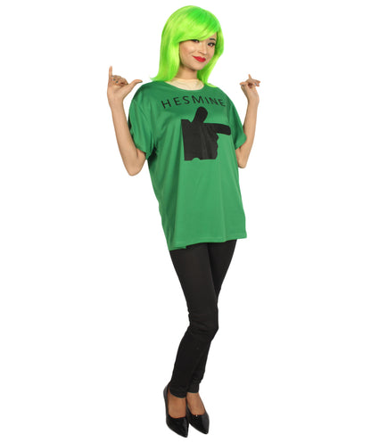 大人向け女性用 JCO-168_7 バレンタインデー ダークグリーン マッチング カップル "He's Mine" Tシャツ コスプレ コスチュームコレクション