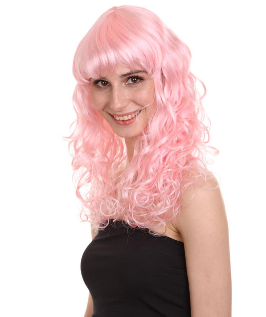 Wigs2you ハロウィンパーティープレミアム レディース H-1010 着用しやすい ベラウィッグ ソフトピンクカラー