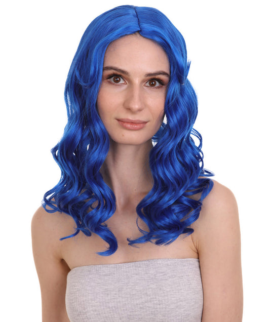 Wigs2you ハロウィンパーティー プレミアム レディース H-1089 アリスウィッグ 鏡の国のアリス ダークブルー色