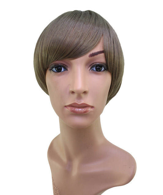 W-569,耐熱商品☆simple is bestスッキリとナチュラル さらさらボブ,ウィッグネット付き 