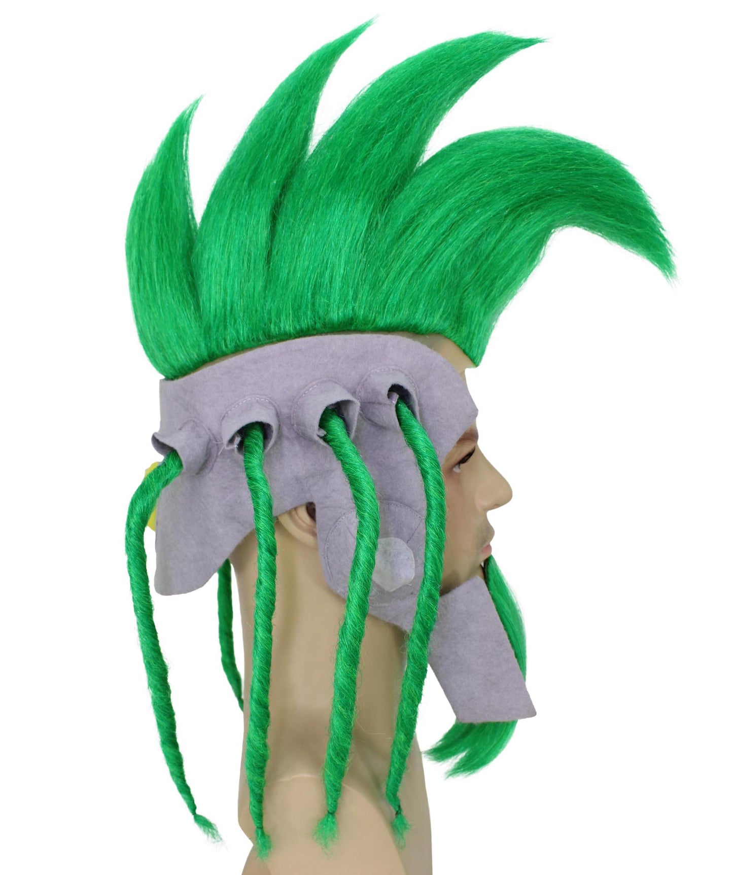 Wigs2you H-6928 ミュージカルゲームに登場する敵キャラクターのグリーンスパイクウィッグ（大人用、ハロウィンに最適、難燃性合成繊維）