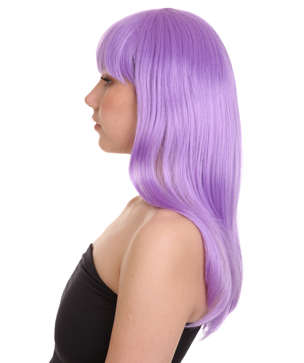 Wigs2you ハロウィン パーティー プレミアム レディース H-1048 とても快適なグラマー グリーン ウィッグ ライラック色