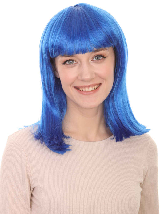 Wigs2you ハロウィン パーティー プレミアム レディース H-1378 着けやすい 快適なフィット感 ロングボブ ダークブルー ウィッグ