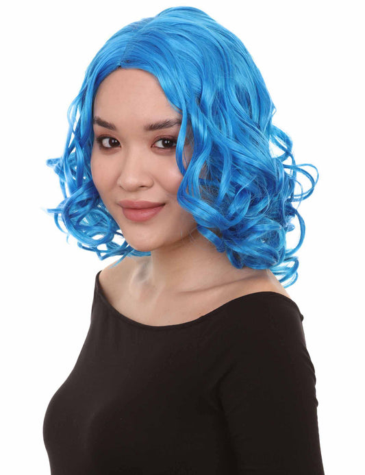 Wigs2you ハロウィン パーティー プレミアム レディース H-1401 着けやすい 快適なフィット感 カリフォルニア ガール ブルー カール ウィッグ