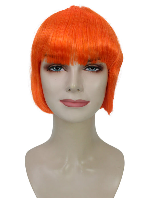 ハロウィンパーティ プレミアムレディース H-5342 ネオンオレンジ ショート ウィッグ