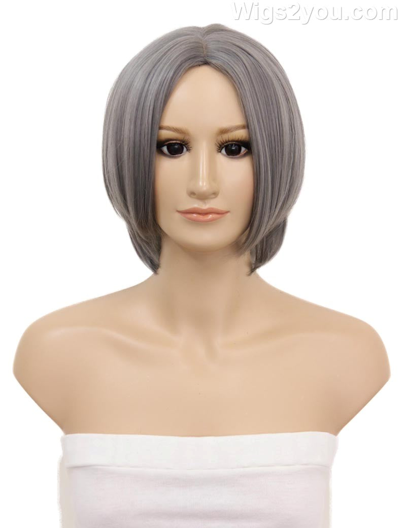 レディースファッション C-047 ショート C-ライトグレー コスプレ ヒートスタイルウィッグ
