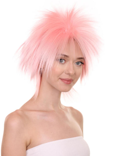Wigs2you ハロウィンパーティープレミアムレディース H-1691 着け心地が良い とても快適 ファンキーパンク ライトピンクウィッグ