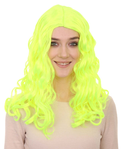 Wigs2you ハロウィンパーティー プレミアム レディース H-1116 とても快適なアリスウィッグ 鏡の国のアリス ネオングリーン