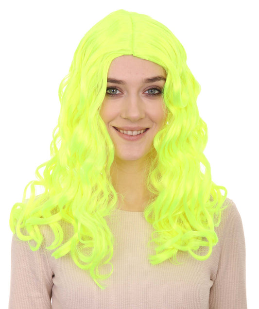 Wigs2you ハロウィンパーティー プレミアム レディース H-1116 とても快適なアリスウィッグ 鏡の国のアリス ネオングリーン