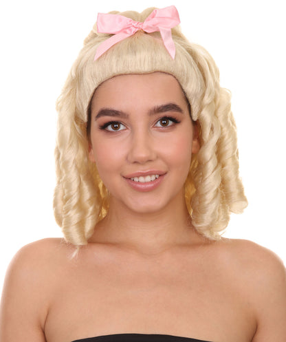 ブロンドプリンセスウィッグ H-3816 ドレッドロック ミディアム ロイヤルコスプレハロウィンウィッグ プレミアム 通気性の良い キャップレスキャップ