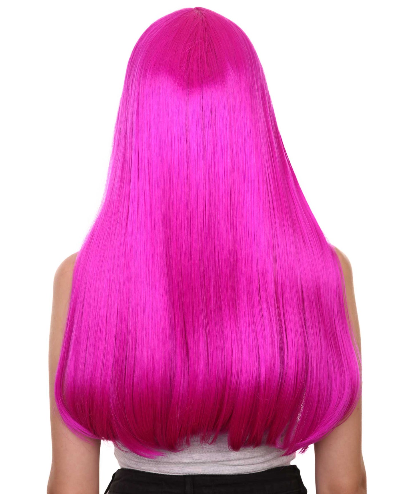 ロングボブネオンフューシャ女性用ウィッグ H-3362 華やかなパーティーイベント準備完了のハロウィンウィッグ プレミアム通気性のあるキャップレスキャップ