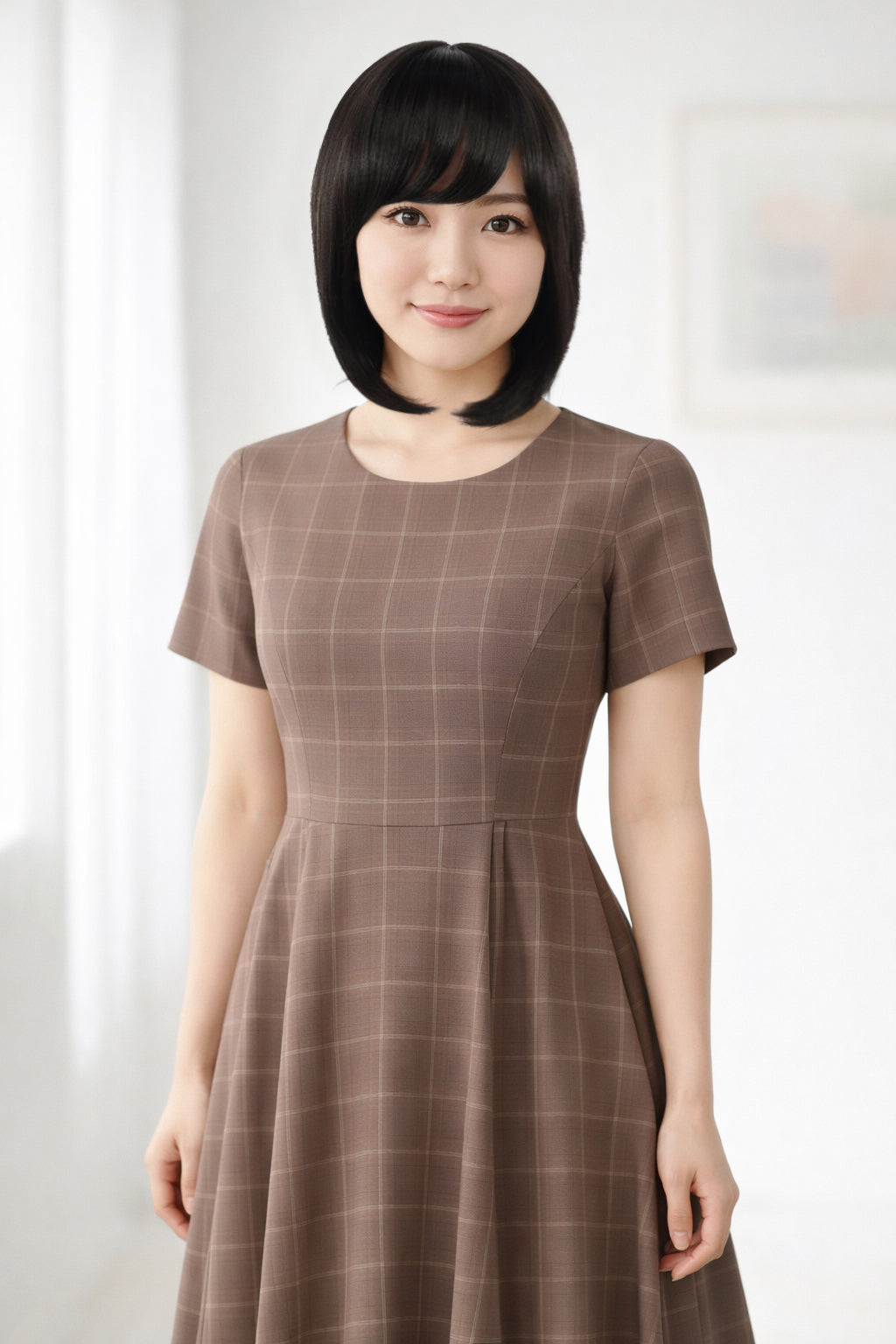 Wigs2you W-1017 定番スタイルは必須アイテム。ナチュラルなシルエットが美しいショートボブスタイル、ウィッグネット付き