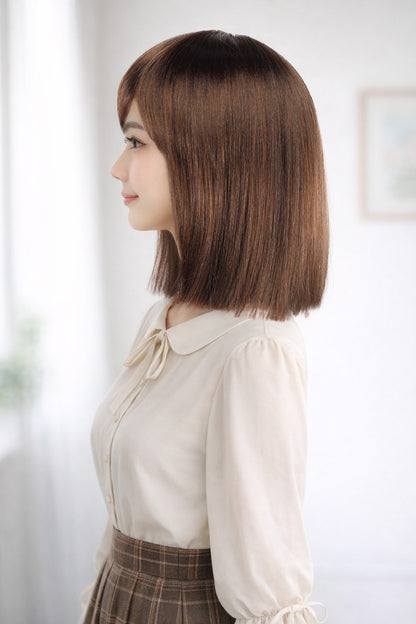 Wigs2you W-106 ミディアムウィッグ チャコール/オーバーンミックス 高品質フルウィッグ！和風女性用ウィッグ